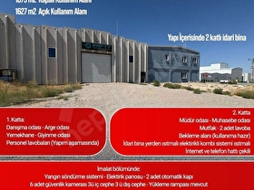 KARAMAN ORGANİZE SANAYİ BÖLGESİNDE 1.875 m2 KAPALI 1.627 m2 AÇIK ALANLI KİRALIK FABRİKA