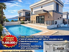 Didim Akbük te satılık 3+1 müstakil villa