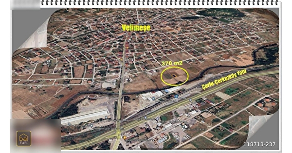 VELİMEŞE MERKEZ #39 de İMARLI KÖŞEBAŞI ARSA (370 m2) 118713 237 hepsiemlak