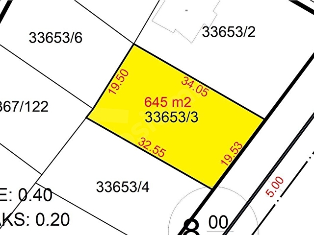 İstiklal Mah 645m2 Saraçoğlu Cd. Yakın Güzel Konumda İmarlı Arsa