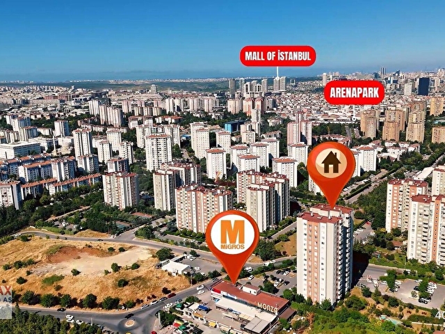 SOYAK OLYMPİAKENT SİTESİ FULL TADİLATLI 140 m² 3+1 SATILIK DAİRE