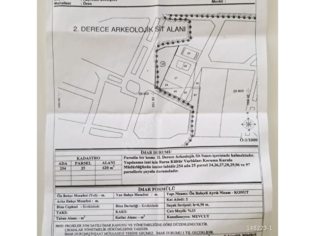 ACİL! ÖRENDE DENİZE 500 METRE UZAKLIKTA SATILIK 620 M2 ARSA - Görsel 8