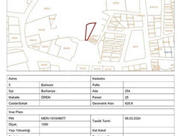 ACİL! ÖRENDE DENİZE 500 METRE UZAKLIKTA SATILIK 620 M2 ARSA - Görsel 6