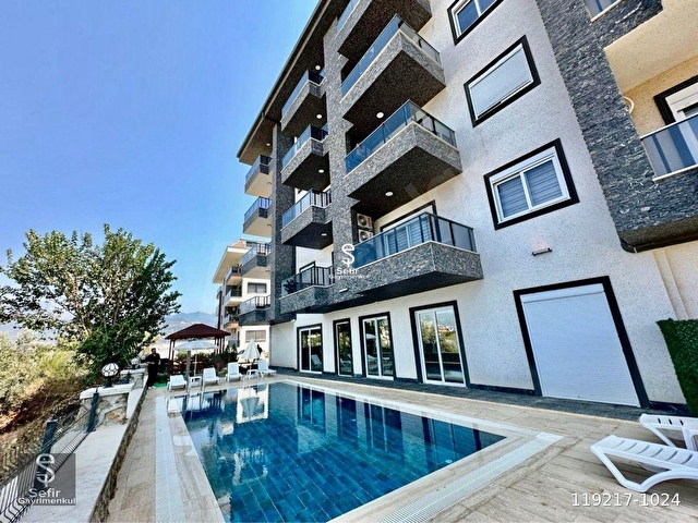 ALANYA OBADA KİRALIK 2+1 HAVUZLU KALE VE DENİZ MANZARALI DAİRE