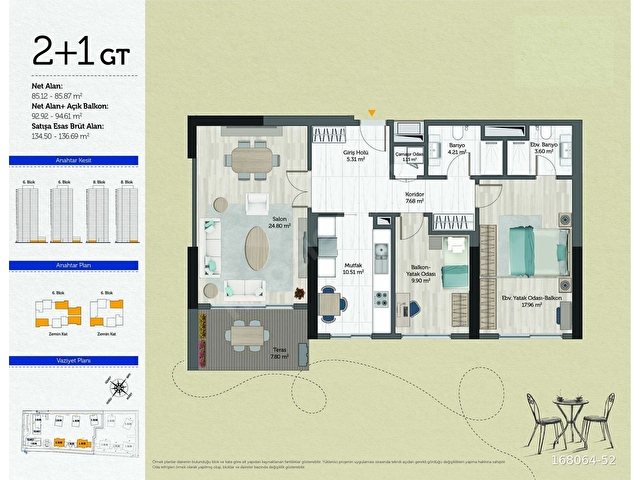 AVRUPA KONUTLARI YAMANEVLER SATILIK BAHÇE KATI 2+1 DAİRE - Görsel 2