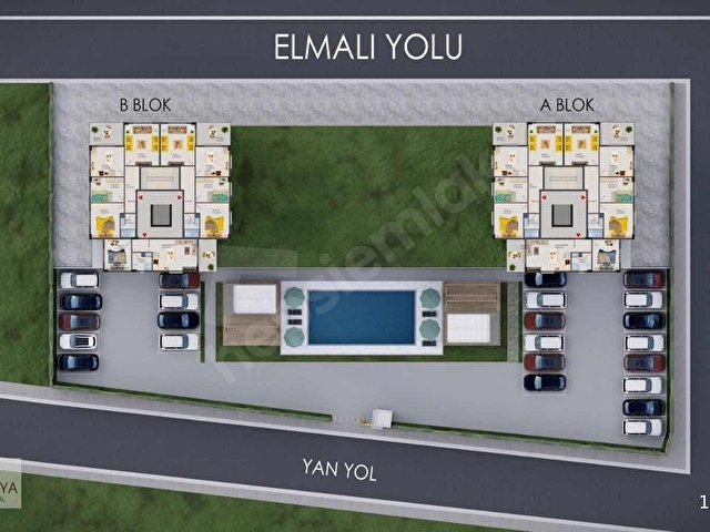KUM MAH ELMALI FİNİKE ANAYOLUNA SIFIR SATILIK GENİŞ LÜKS DAİRE - Görsel 16
