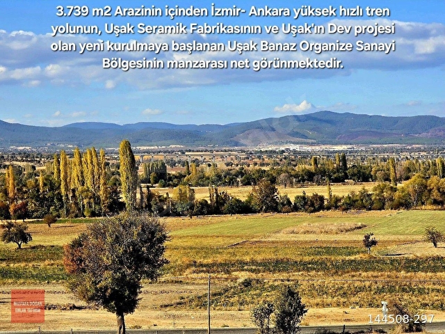 UŞAK BANAZ MERKEZDE 3739 m2 ANA YOL ÜZERİNDE/ELK SU/YHT, O.SANAYİ BANAZ İLÇE MANZARALI. AÇIKLAMADA. - Görsel 24