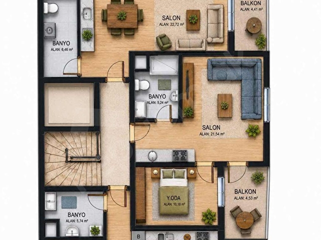 Yeni Mah. Şehir Merkezinde Satılık 1+1 Daire - Görsel 2