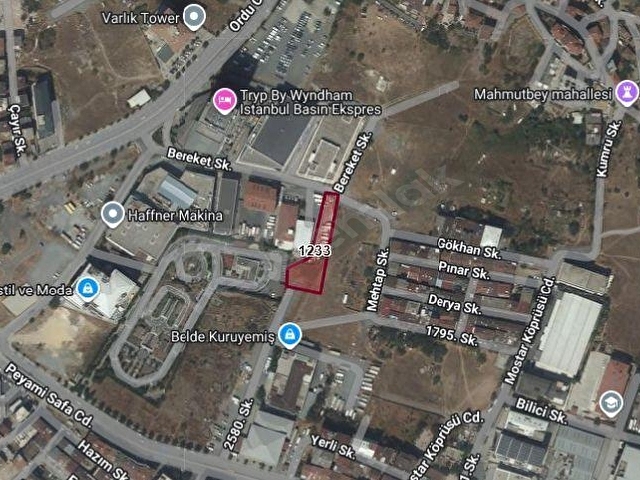 BAĞCILAR MAHMUTBEY MİA BÖLGESİ 1.643 M2  (986m2 net )SATILIK ARSA - Görsel 3