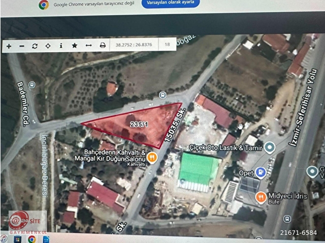 A24 SİTE EMLAK URLA BADEMLER KÖYÜNDE SATILIK ARAZİ - Görsel 2