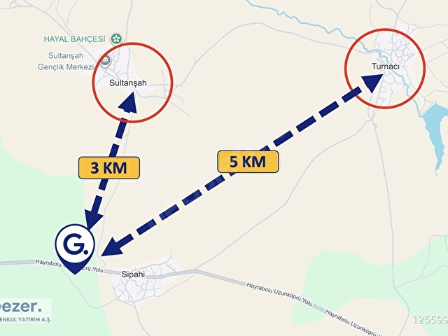 GEZER-Sipahi Köyü İmar Sınırında 5589m² Ana Yola 2.Parsel Arsa - Görsel 14