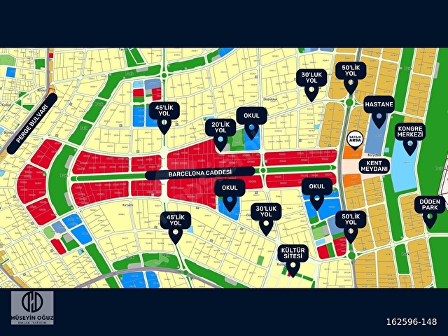 HÜSEYİN OĞUZDAN ( 1500m2 KULLANIM ALANLI) İMARLI NET 935m² ARSA - Görsel 2