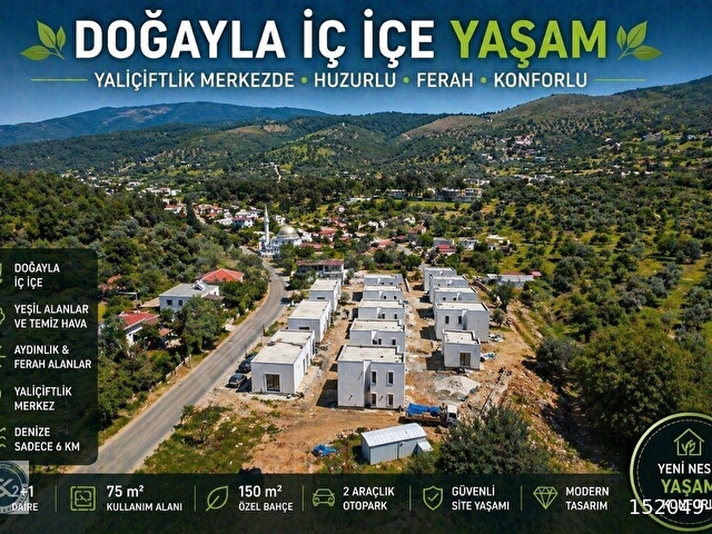 YALIÇİFTLİK’TE 150 M2 BAHÇELİ 2+1 MODERN SİTE YENİ PROJE - Görsel 3
