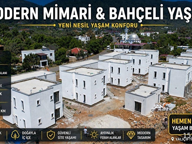 YALIÇİFTLİK’TE 150 M2 BAHÇELİ 2+1 MODERN SİTE YENİ PROJE