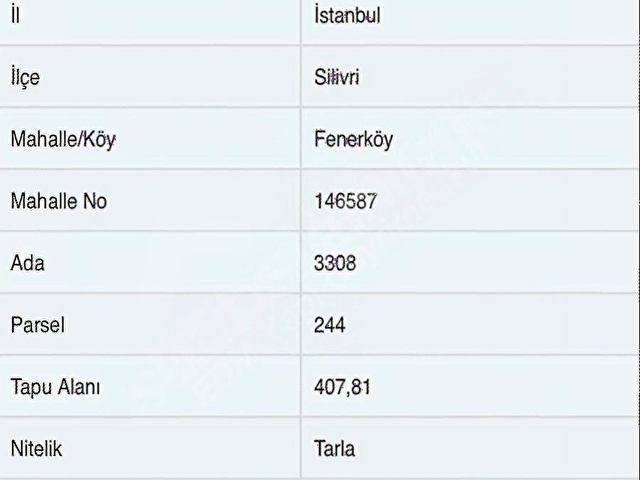 SİLİVRİ FENERKÖYDE SATILIK 2 PARSEL MÜSTAKİL KUPON TARLA - Görsel 6