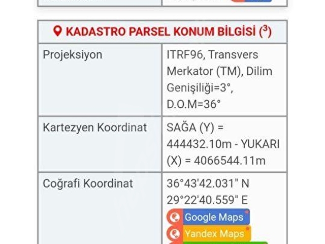 SEYDİKEMER SAHIL CEYLAN 1485 m2 arsa - Görsel 16
