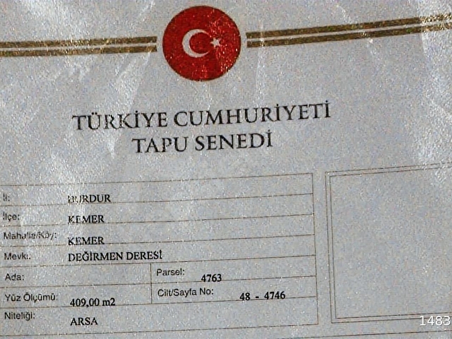 BURDUR KEMER DE İMARLİ ARSA 409.M2 KÖŞE BASI KEMER MERKEZDE - Görsel 2