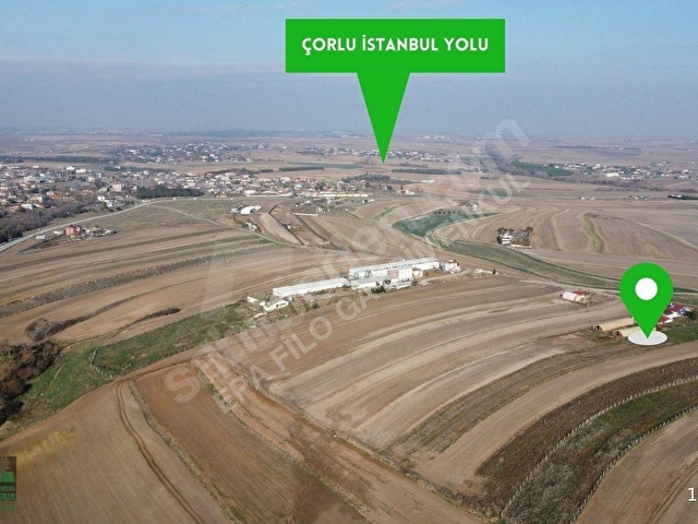TEKİRDAĞ ÇORLU ŞAHPAZ MAHALLESİ 4.500 m² YOLA CEPHE TARLA ! - Görsel 9