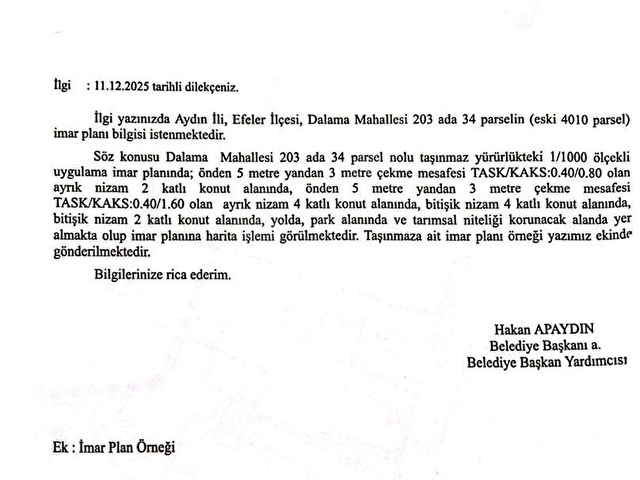 AYDIN EFELER DALAMA DA 4 KAT İMARLI  ARSA - Görsel 11