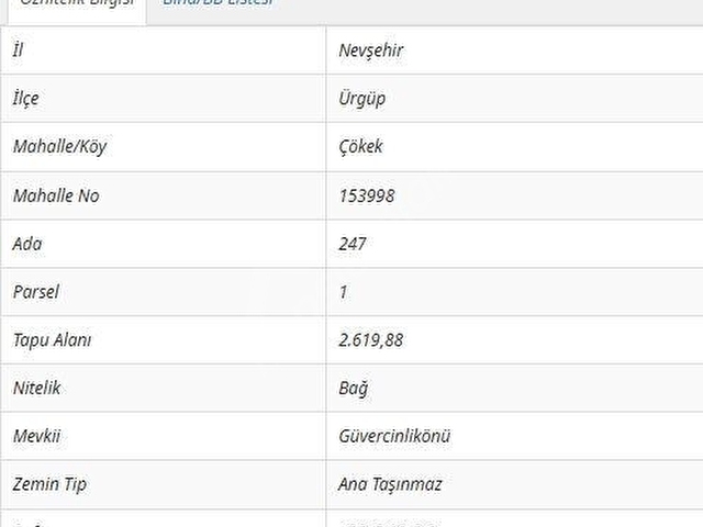 ÜRGÜP ÇÖKEK KÖYÜNDE TEK TAPU SATILIK BAKIMLI BAĞ - Görsel 3