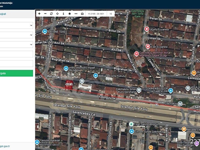 ÇEKMEKÖY METRONUN YANI PLAZALAR BÖLGESİNDE 251m2 SATILIK ARSA