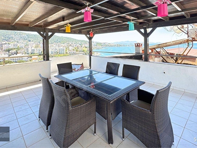 GÜLLÜKTE 3+2 DENİZ MANZARALI SAHİLE 70 M.İKİZ VİLLA - Görsel 15