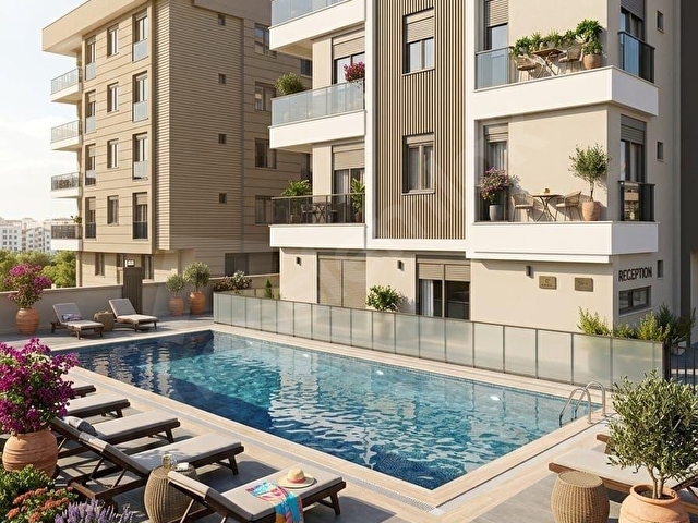 Antalya Kepez,Çankayada Havuzlu, Otoparklı 2+1 Satılık Daire