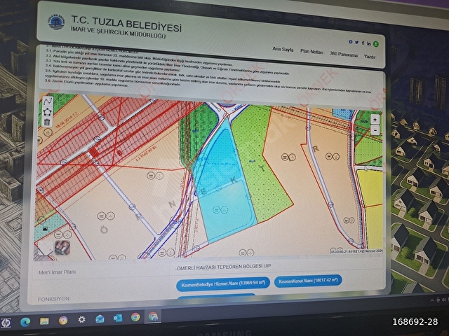 TUZLA TEPEÖREN DE SATILIK 498M2 ARSA - Görsel 3