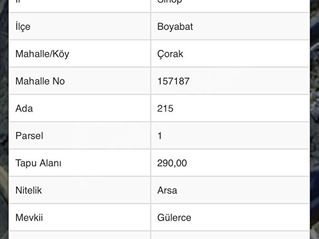 YATIRIMLIK 290 M2 ARSA