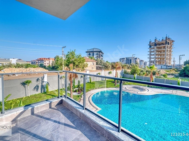 ALANYA AVSALLARDA HAVUZ MANZARALI LÜKS EŞYALI 1+1 SATILIK DAİRE - Görsel 9