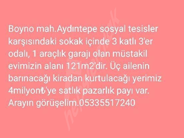Boyno mah. Satlık 3 katlı 3er odalı müstakil - Görsel 30