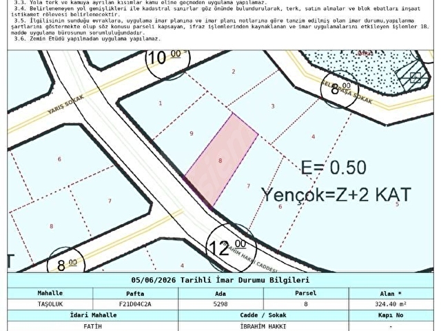 ARNAVUTKÖY TAŞOLUK MEVKİİNDE CADDE ÜZERİ  KONUT İMARLI ARSA