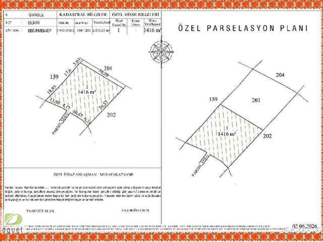 DEĞİRMENKÖYDE TEK TAPU NİTELİĞİNDE 2/1 1.416 m² SATILIK TARLA ! - Görsel 3