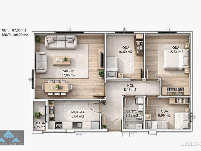 BAĞLARBAŞI MAH GÜLYOLU PARKI BİTİŞİĞİ PROJEDEN HARİKA 3+1 LER - Görsel 12
