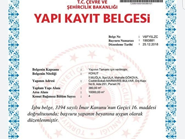 MUĞLA GÖKOVADA 5 AYRI YAPI KAYDI OLAN 12.942 m² TARLA - Görsel 20