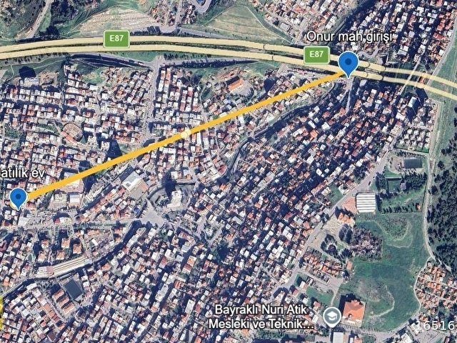 Bayraklı Onur mah. cadde üzeri satılık iki katlı müstakil ev - Görsel 4