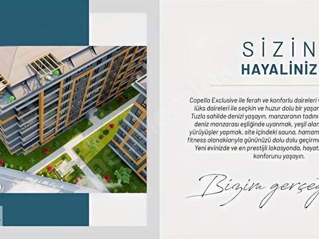 TUZLA CAPELLA EXLUSİVE SİTESİ 2.5+1 BAHÇE KATI 123 M2 SATILIK - Görsel 20