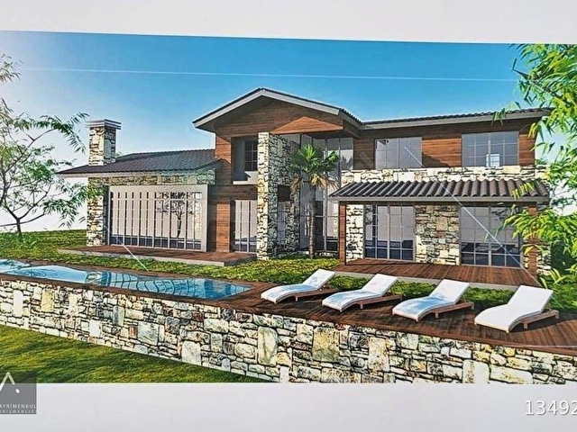 MİLAS BODRUM YOLUNDA MEŞELİK MAH İMARLI 1535 M2 İÇİNDE 300 M2 HAVUZLU VİLLA -ZEYTİNLİK SATILIK - Görsel 2