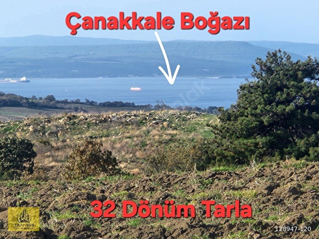 Çanakkale Merkez Yukarıokçular Satılık Boğaz Manzaralı Tarla. - Görsel 2