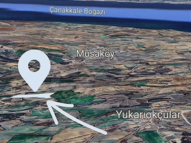 Çanakkale Merkez Yukarıokçular Satılık Boğaz Manzaralı Tarla. - Görsel 8