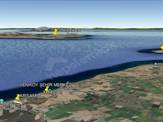 ÇANAKKALE EZİNE YENİKÖYDE PAPAZ PLAJI MANZARALI SATILIK ARSA - Görsel 5