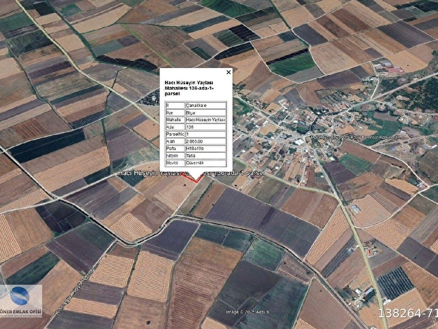Çanakkale İli Biga İlçesi Hacı Hüseyin Yaylası köyü Satılık Tarla - Görsel 2