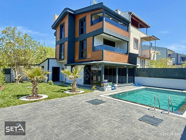 ▃▅▇SETA GRUP▇▅▃KÖŞE BAŞİ HAVUZLU 280m2 ARSA İÇİNDE KIŞ BAHÇELİ V