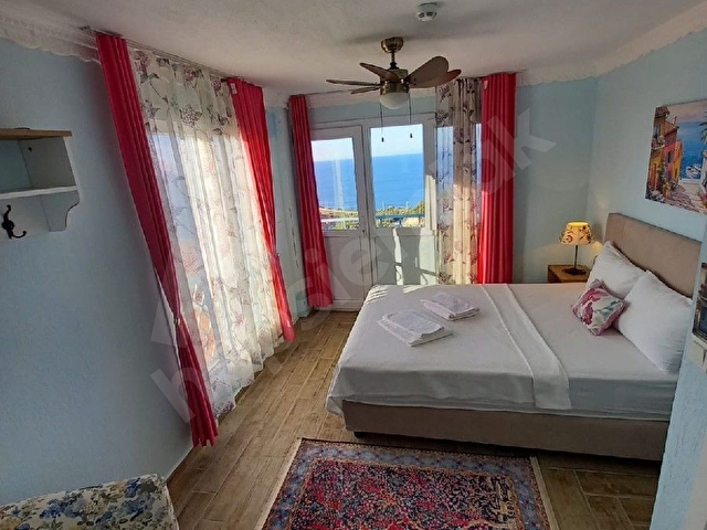 İzmir Karaburunda full deniz manzaralı  eşyalı kiralık yazlık