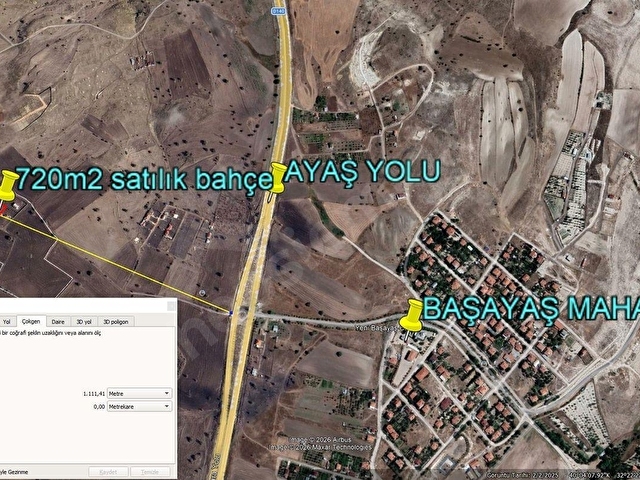 Ayaş Başayaş Mahallesi 720m2 tapulu bahçe teli çevrili - Görsel 4