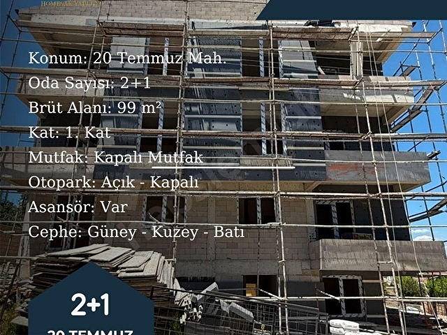 20 TEMMUZDA SATILIK 2+1 DAİRE- HOMESAK best choice.