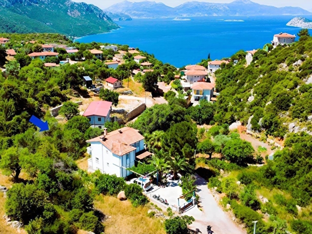 SKYDAN SÖĞÜTDE DENİZ MANZARALI VE İMARLI 450 M2 SATILIK ARSA - Görsel 2