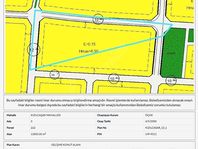GÖLBAŞI KIZILCAŞARDA İYİ KONUMDA 1.725M2 SATILIK HİSSE - Görsel 5