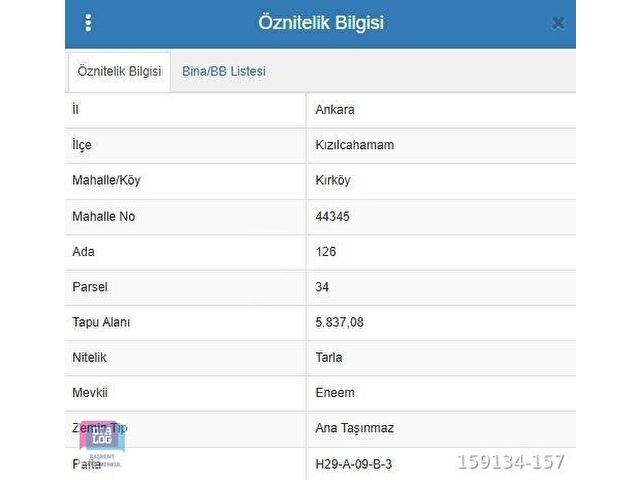 KIZILCAHAMAM KIRKÖYDE 5.837 m² YATIRIMLIK Tarla TERMAL BÖLGEYE