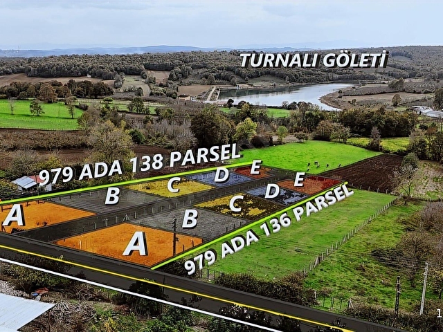 KAYNARCA TURNALIDA GÖLET MANZARALI 419m2 ARSA EMSAL 0,40 PROJELİ - Görsel 6
